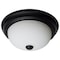 Nuvo 2-Light 11-Inch Flush Mount, Matte Black Finish Opal Glass 60/127 - alternate 6